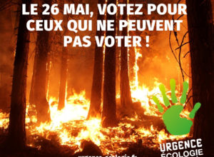 Visuel de campagne de la liste Urgence écologie, élections européennes