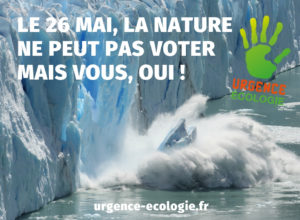 Visuel de campagne de la liste Urgence écologie, élections européennes